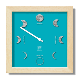 Horloge Lunaire "Séléné&apos;&apos; - Vert Emeraude, 23 x 23 x 4cm