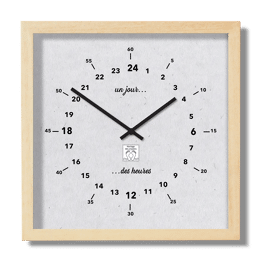 Horloge "Hélios" - 33 x 33 x 4cm, Sable