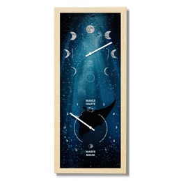 Horloge personnalisée - Bizeux vertical – Lune et Marées