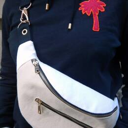 Sac Banane Blanc/Beige