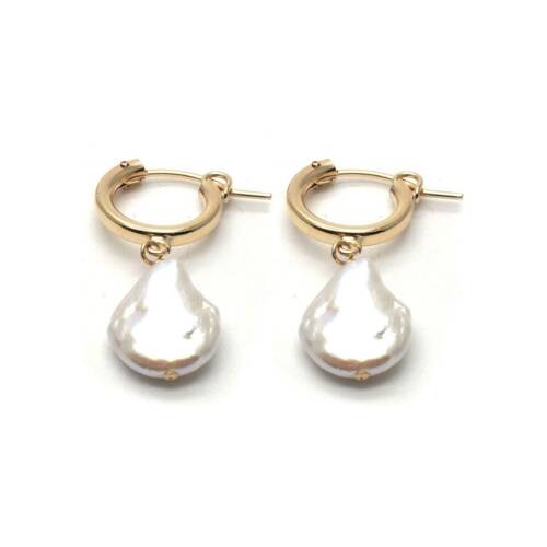 Boucles d'oreilles mini créoles perle Kate