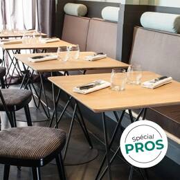 La Table Bistro Carrée - Bois/Métal