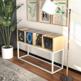 Meuble Disquaire 4 Bacs