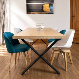 Table Live Edge Industrielle en Bois Massif