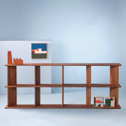 Bibliothèque bois massif 200 cm - Mid-Century