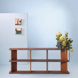 Meuble derrière canapé Mid-Century 140 cm