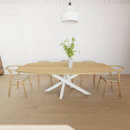 Table Ellipse en Bois – Jusqu’à 12 convives