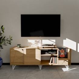 Meuble TV / Vinyle bois – 160 cm