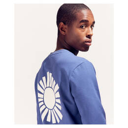 Sweat Sacha "Soleil" bleu en coton bio