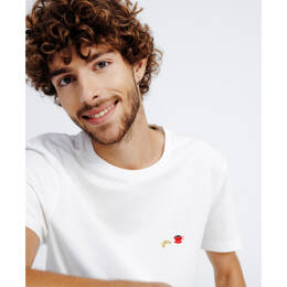 Tee-Shirt Baptiste "Café croissant" écru foncé en coton bio