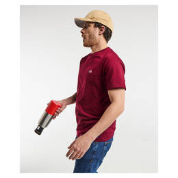 Tee-shirt Barthélémien Vélo bordeaux en coton bio