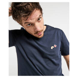Tee-Shirt Barthélemien "Café croissant" bleu marine foncé en coton bio