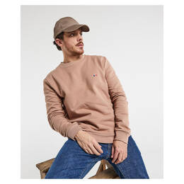 Sweat Benoit brodé vélo camel en coton biologique