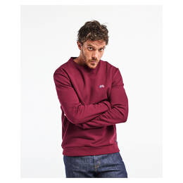 Sweat Benoît brodé vélo bordeaux en coton biologique