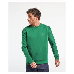 Sweat Benoit brodé vélo vert menthe en coton biologique
