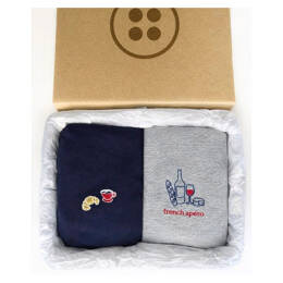 Coffret Frenchy : 2 Tee-shirts Homme marine et gris made in France