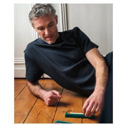 Tee-shirt Isao Lourd en maille milano bleu marine made in France