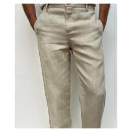 Pantalon Leny en lin sable Made in France