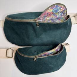 Sac Banane vert sapin doublé Liberty- taille M