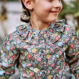 Chemisier Capucine vert en Liberty®