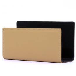 Porte lettres en cuir beige cafe latte