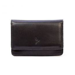 Portefeuille avec passant ceinture cuir noir - 036