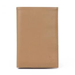 Portefeuille en cuir, à  4 volets - caramel - 220