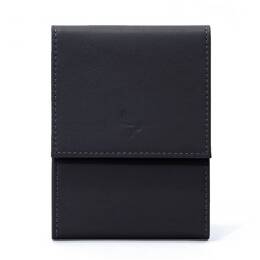 Porte-chéquier compact en cuir - noir - 720
