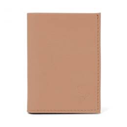 Porte-cartes compact en cuir caramel - 300