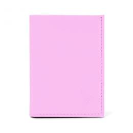 Porte-cartes compact en cuir rose - 300