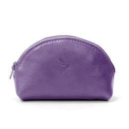 Porte-monnaie demi-lune en cuir violet - 897