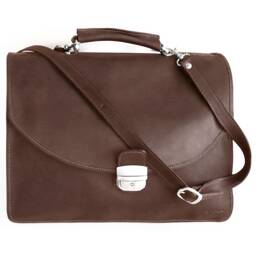 Cartable Cuir Nubuck Marron - 238