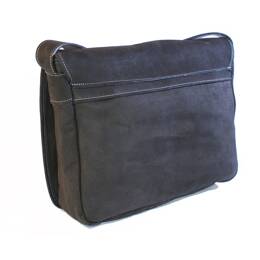 Sac Besace cuir nubuck noir 196