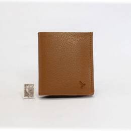 Porte-monnaie carré en cuir gold - 133