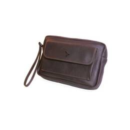 Sacoche homme en cuir marron à main