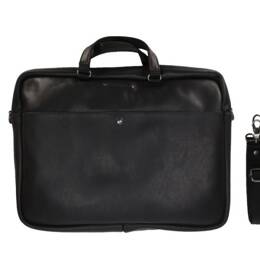 Cartable business 2 poignées, en cuir noir - 9519