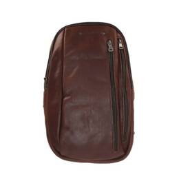 Sacoche à bandoulière en cuir cognac - 9218