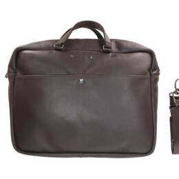 Cartable business 2 poignées, en cuir marron foncé - 9519
