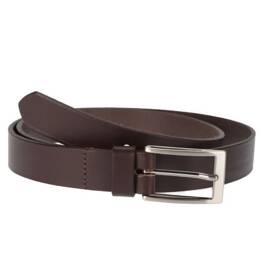 Ceinture cuir marron foncé boucle longue et élégante 4056