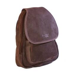 Sac à dos cuir nubuck chocolat Janine 451