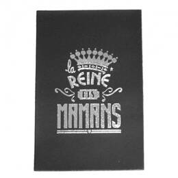 Carte Postale Cuir 'Reine des Mamans' Noire