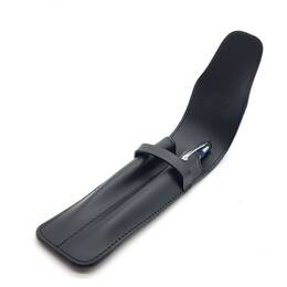 Etui 2 stylos en cuir noir - ET502