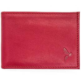 Porte monnaie à l'italienne "Luxe" 3 volets tout cuir fuchsia -