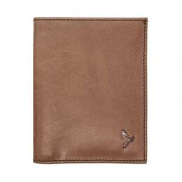 Fin portefeuille "Luxe" en cuir marron protège l'essentiel - 12 cm -