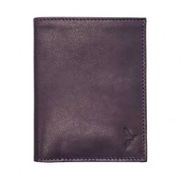 Fin portefeuille "Luxe" en cuir myrtille protège l'essentiel - 12 cm