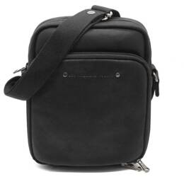Sacoche à bandoulière en cuir noir - 9403