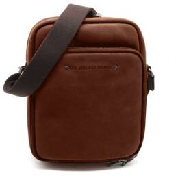 Sacoche à bandoulière en cuir cognac - 9403