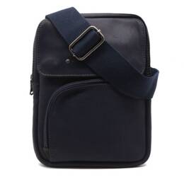 Sacoche en cuir marine - 9169