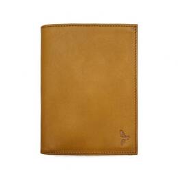 Portefeuille "Luxe" en cuir gold - 15 cm, 2 volets - PM-006-01