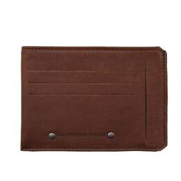 Porte cartes + porte monnaie en cuir cognac - 944